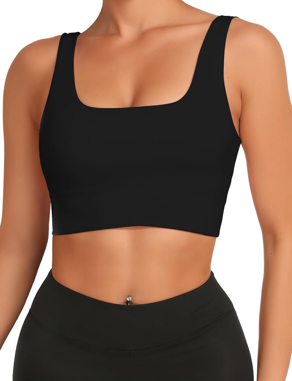 Sports Bras for Women, High Support Sport Bra Workout Built in Bra Scoop Neck U Back Yoga Sports Bra