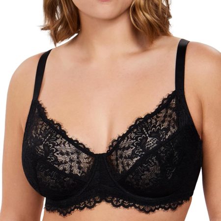 Minimizer Bra for Women - Plus Size Full Coverage Lace Bra with Underwire, Non Padded