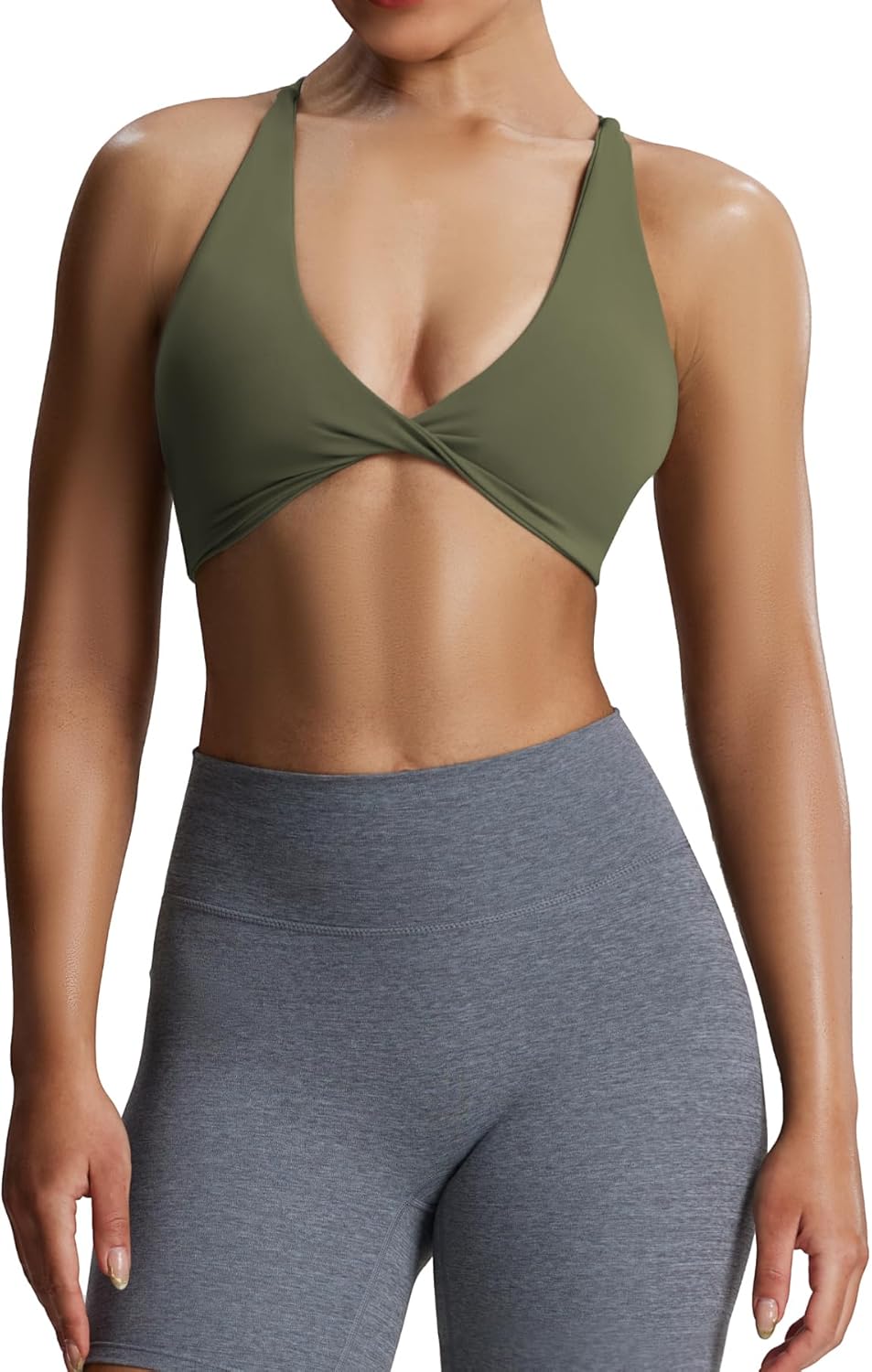 Women's Workout Sports Bras Fitness Low Impact Bra Yoga Crop Tank
