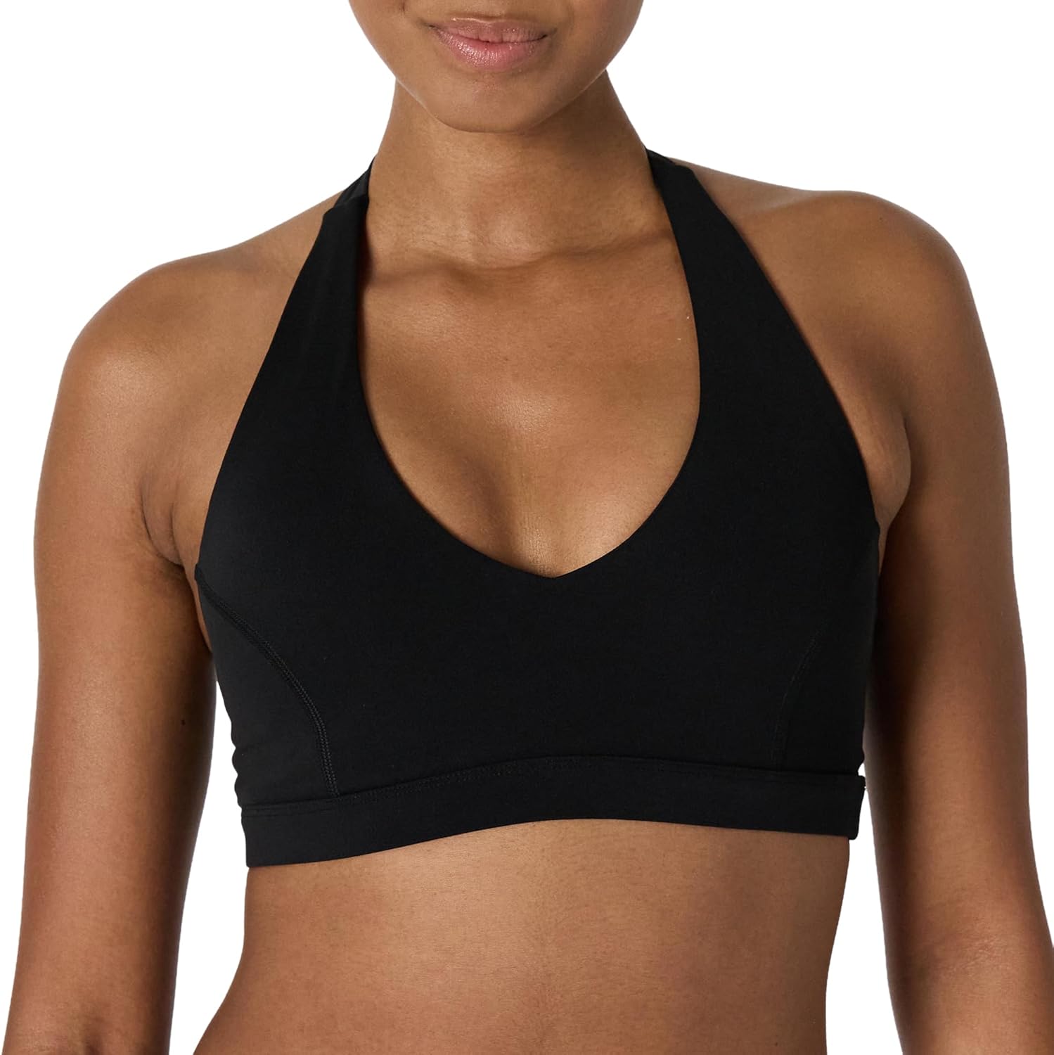 Women's Active Buttery Soft Light Support Halter V-Neck Sports Bra