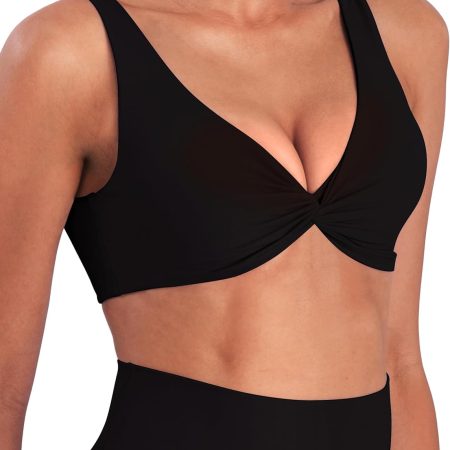 Sports Bra for Women - Front V Neck Workout Bras with Removable Pads