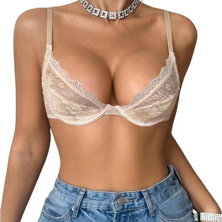 Women's Sexy Lace Bras Underwire Everyday Bra Comfort Push Up Bralettes