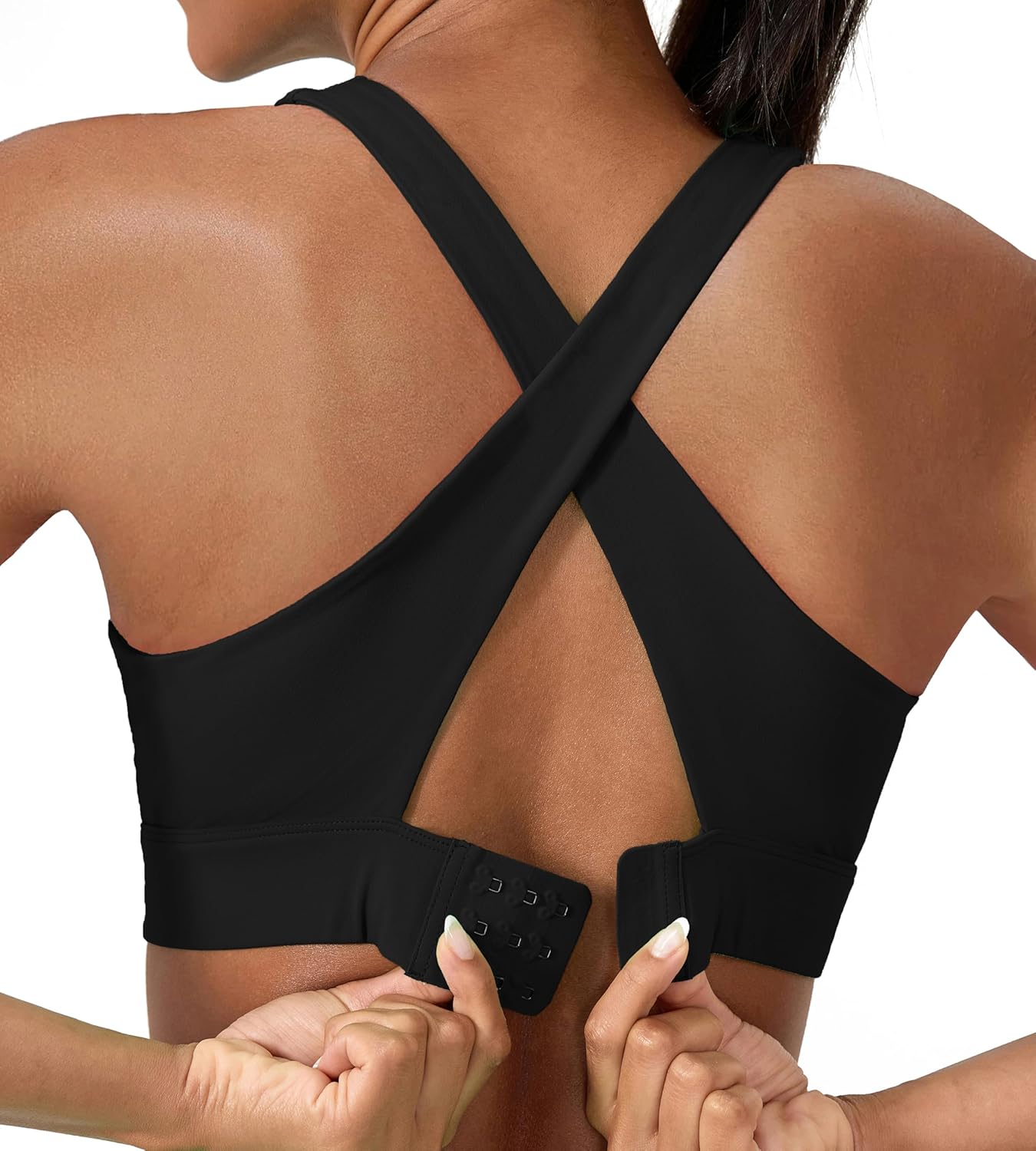 Sports Bra for Women High Impact Padded Workout Bra Front Running Bra Crop Tops Supportive Bras for Yoga Training - Image 2