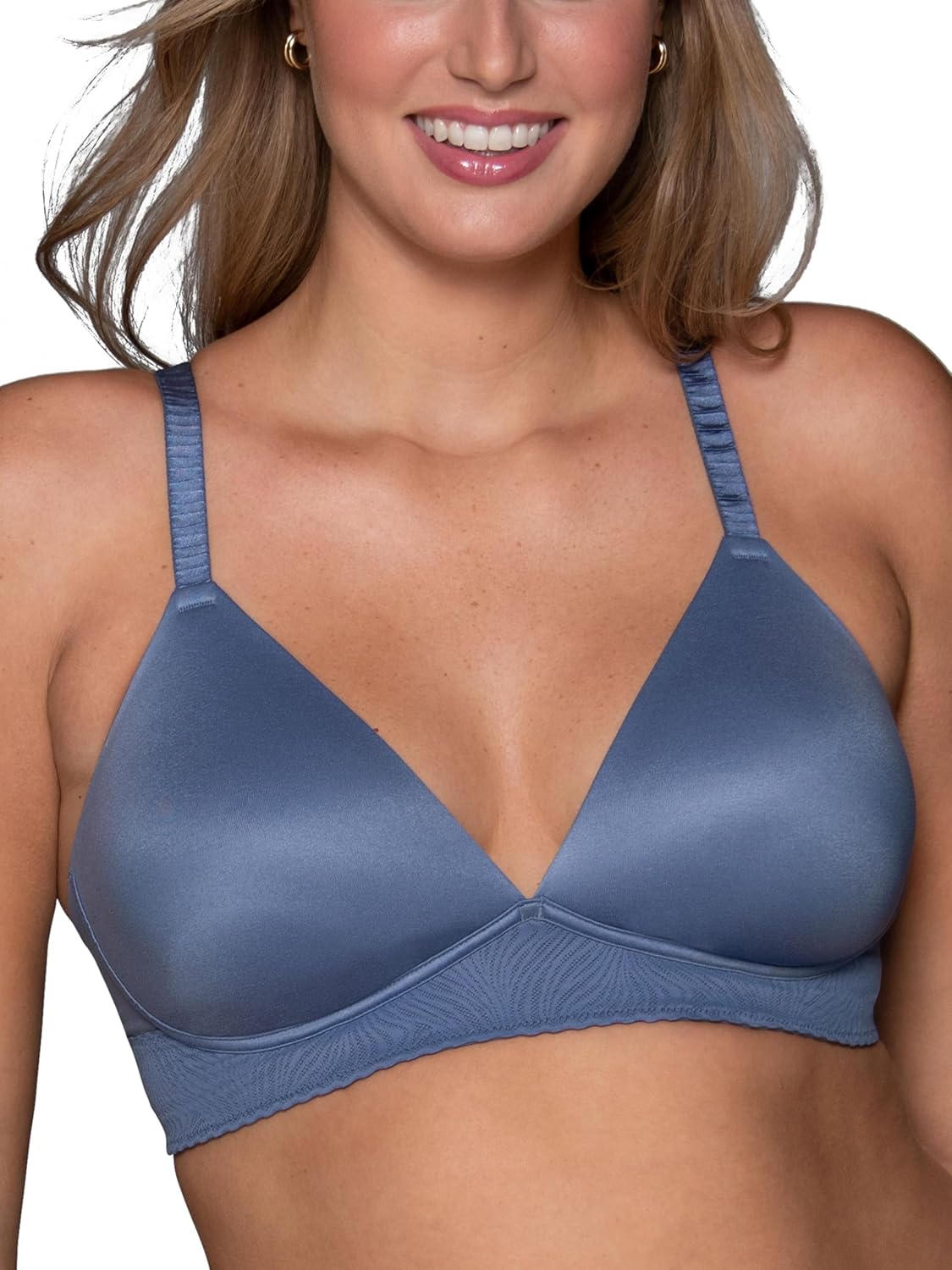 Women Effortless Wireless Bra, Buttery Soft Fabric & Lightweight Memory Foam Cups up to DD